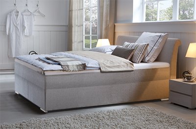 Boxspring-Wasserbett mit Zamo Kopfteil