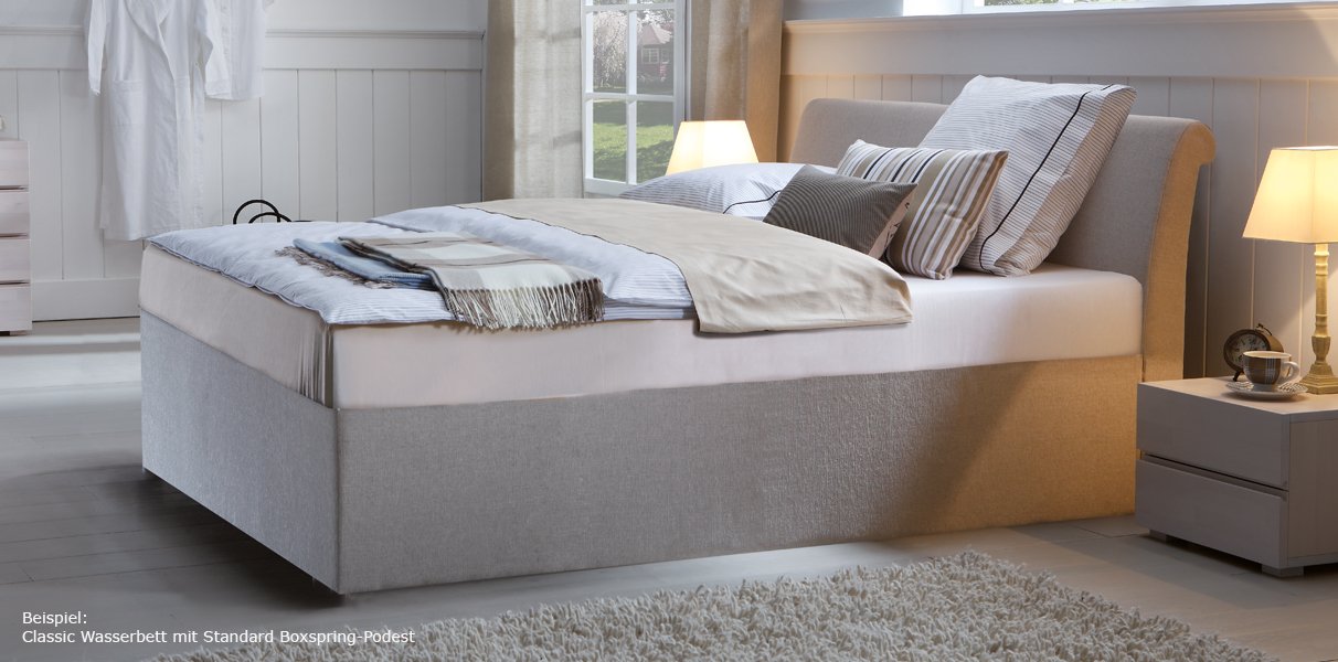 Boxspring-Wasserbett mit Zamo Kopfteil