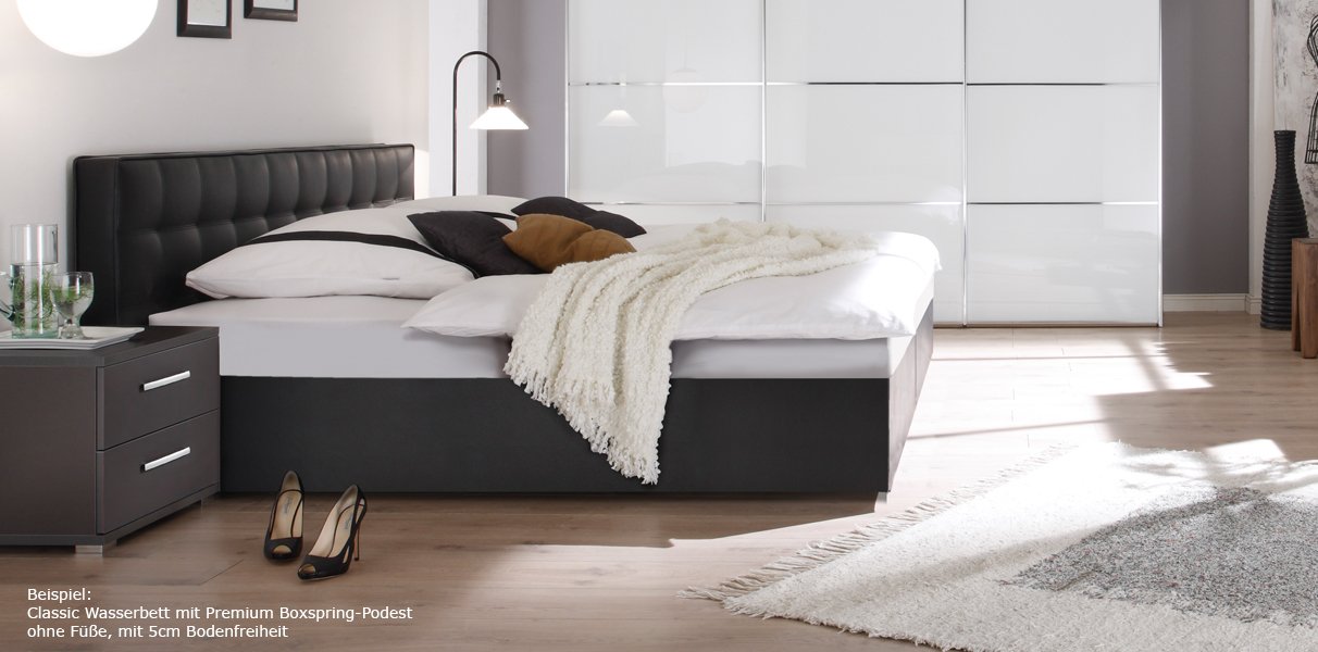 Boxspring-Wasserbett mit Zoja M Kopfteil