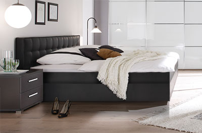 Boxspring-Wasserbett mit Zoja M Kopfteil