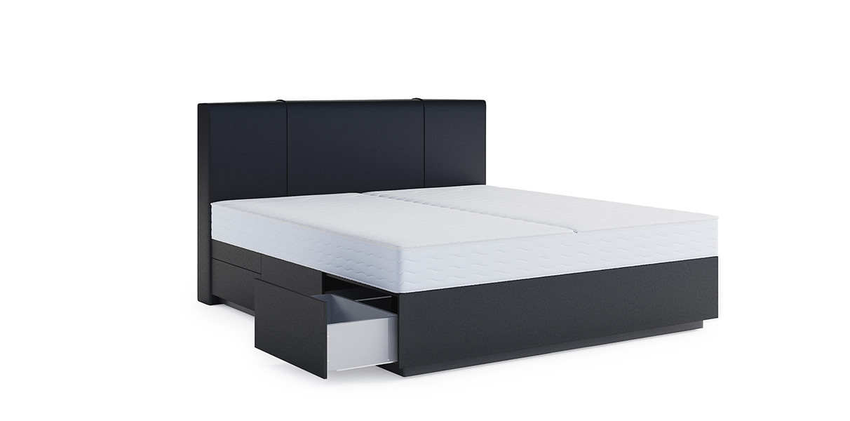 Boxspring-Wasserbett Valencia mit Schubladen Abbildung 1