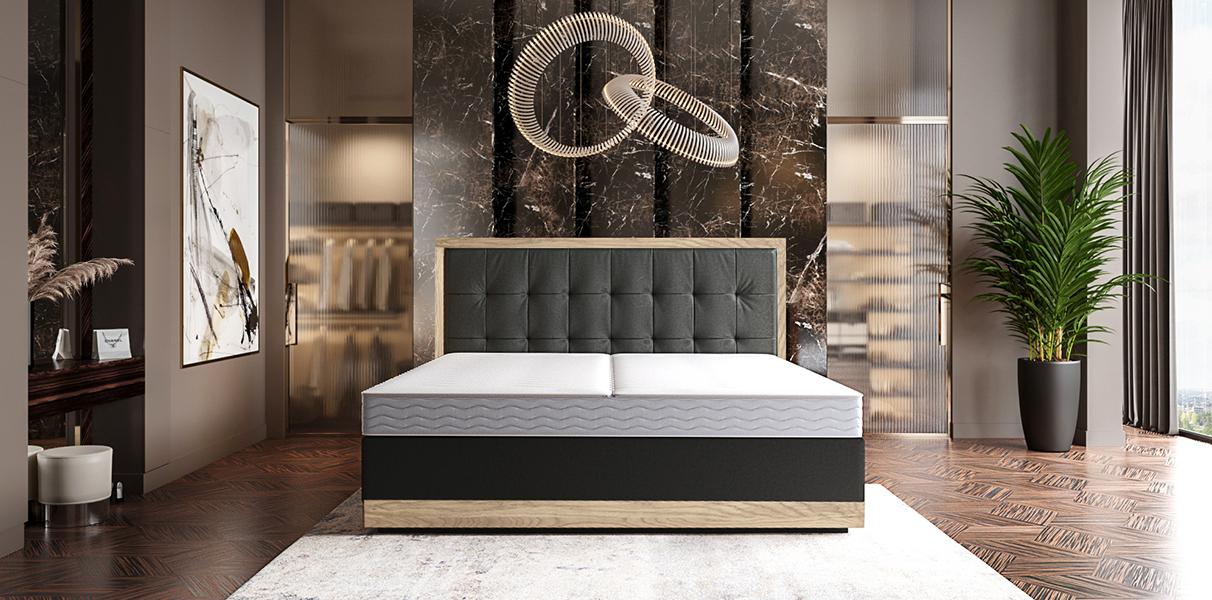 Classic Wasserbett Buonanotte mit Massivholz in Boxspring-Optik Abbildung 1