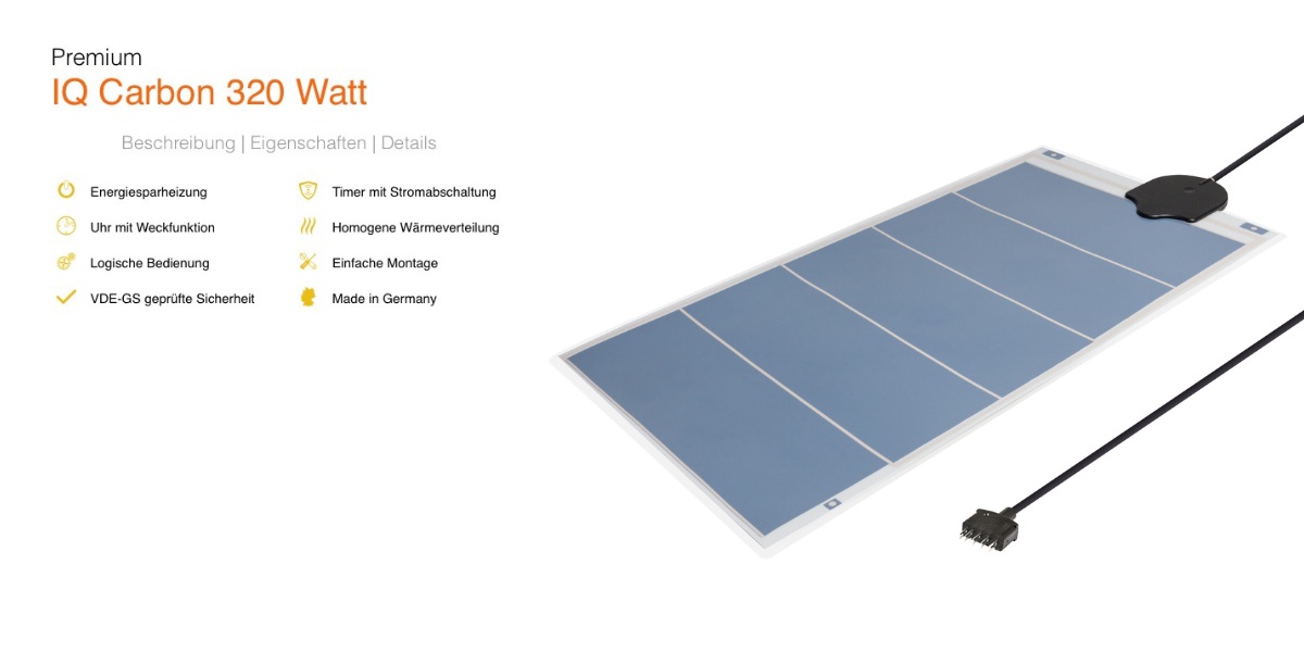 Wasserbett Heizung Carbon-Heater IQ - f�r Solo-Wassermatratzen
