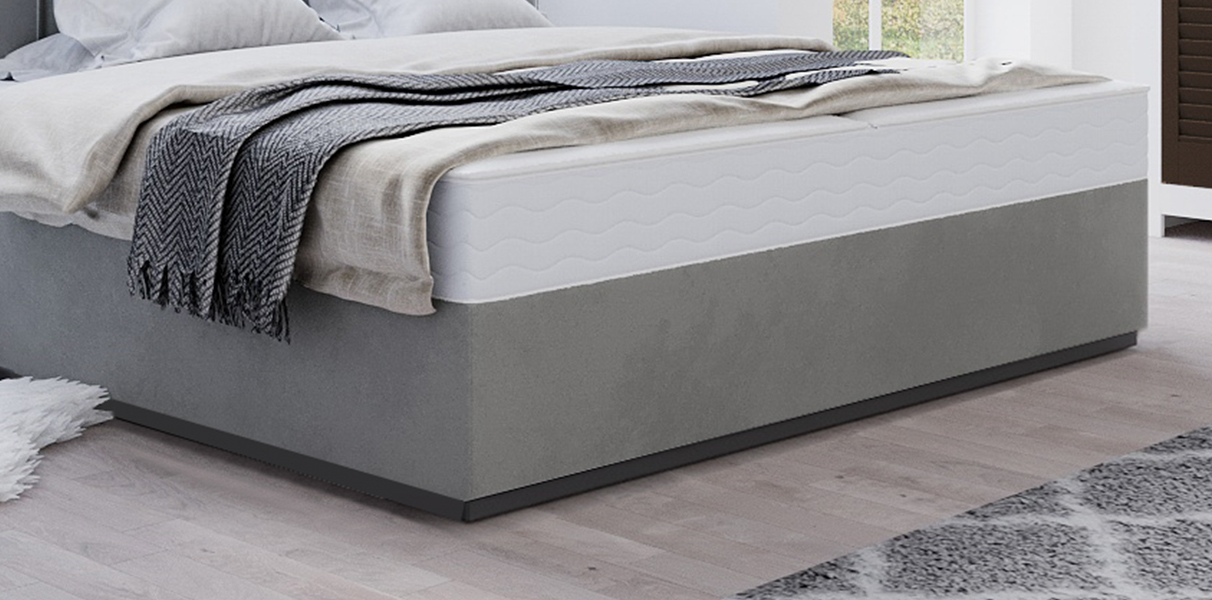 Wasserbett Chocolate in Boxspringbett-Optik grau Abbildung 3