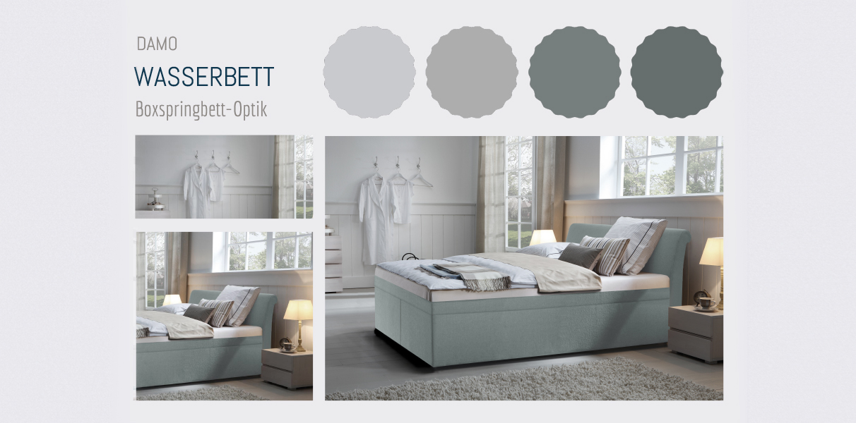 Boxspring-Wasserbett mit Zamo Kopfteil