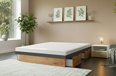 Deal 6: Freistehendes Premium Split-Wasserbett (Dual) mit Schubladen