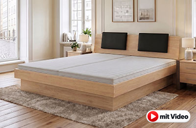 Wasserbett Domenique � Buche-Massivholz und Holzkopfteil