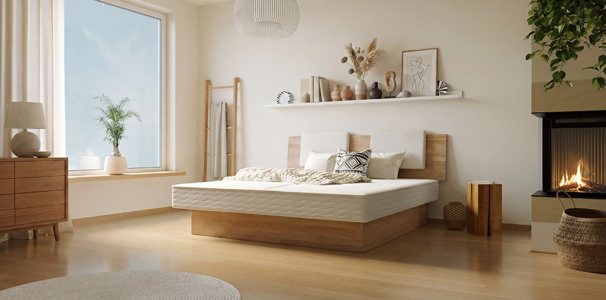Classic oder Split Wasserbett komplett mit Massivholz-Kopfteil