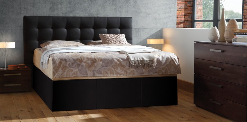 Echtleder Boxspring-Wasserbett von Aqua Comfort