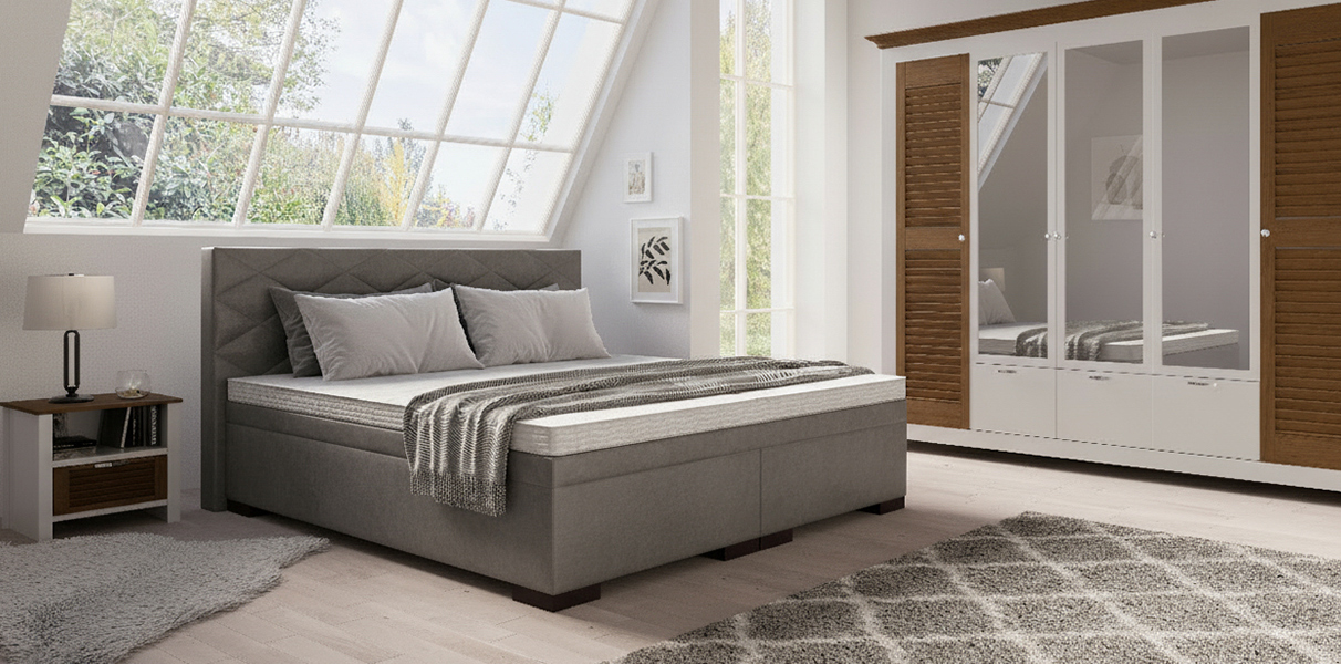 Boxspringbett Wasserbett Verona in Echtleder