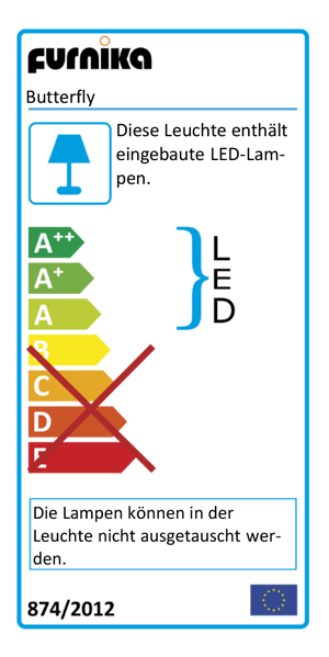 Energieeffizienzklasse der Schmetterling Leselampe