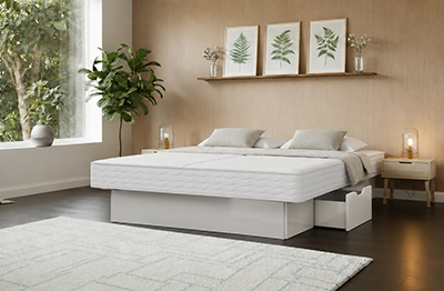 Deal 8: Freistehendes Premium Wasserbett (Dual) mit Schubladen