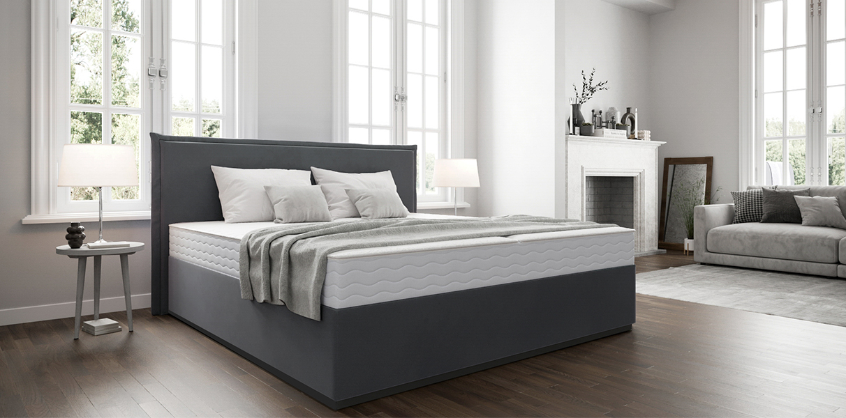 Wasserbett Heaven in Boxspringbett-Optik grau Abbildung 2