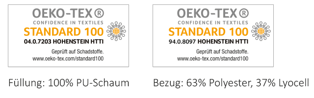 Keilkissen zum Lesen und Fernsehen oeko-tex zertifiziert