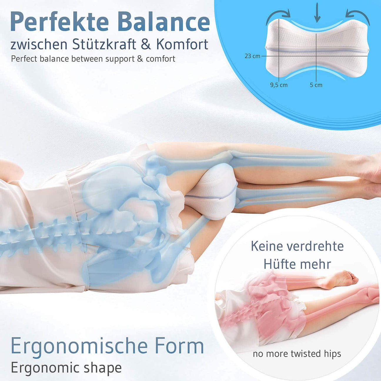 Kniekissen Anwendung