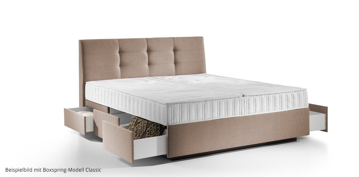 Boxspring-Wasserbett Madrid mit Schubladen