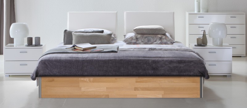 Wasserbett Massivholz Buche natur