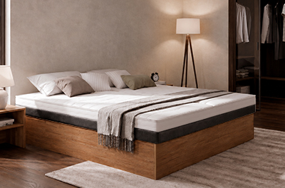 Split Wasserbett mit Maxi-Podest