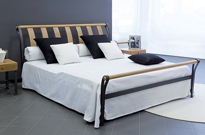 Metallbett Piemonte mit Wasserbett