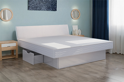 Classic oder Split-Wasserbett mit Schubladen und Leon-Kopfteil
