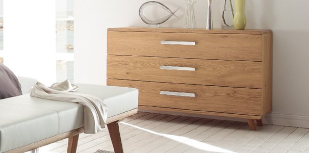 Oak Bianco Kommode Sigma aus Eiche Massivholz von Hasena