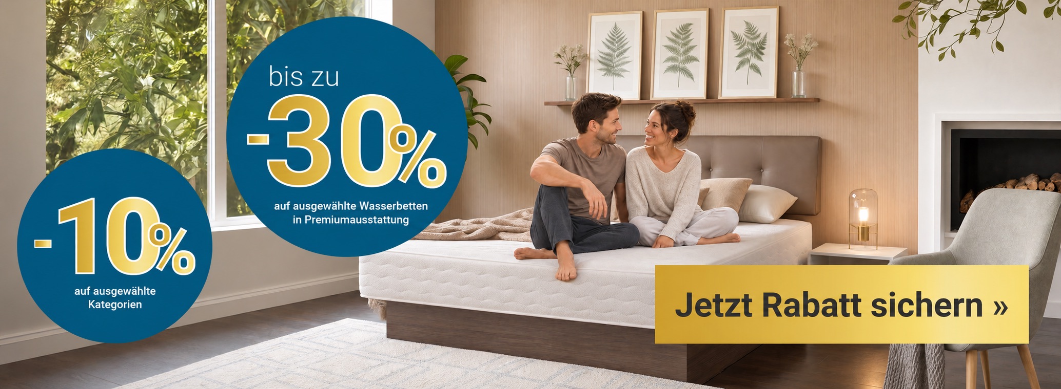 Bis zu 30% Rabatt auf Wasserbetten