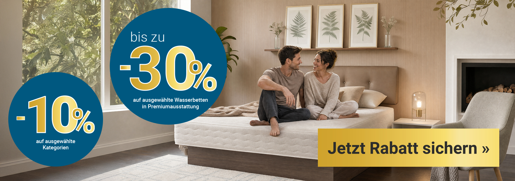 Bis 30% Rabatt auf Wasserbetten