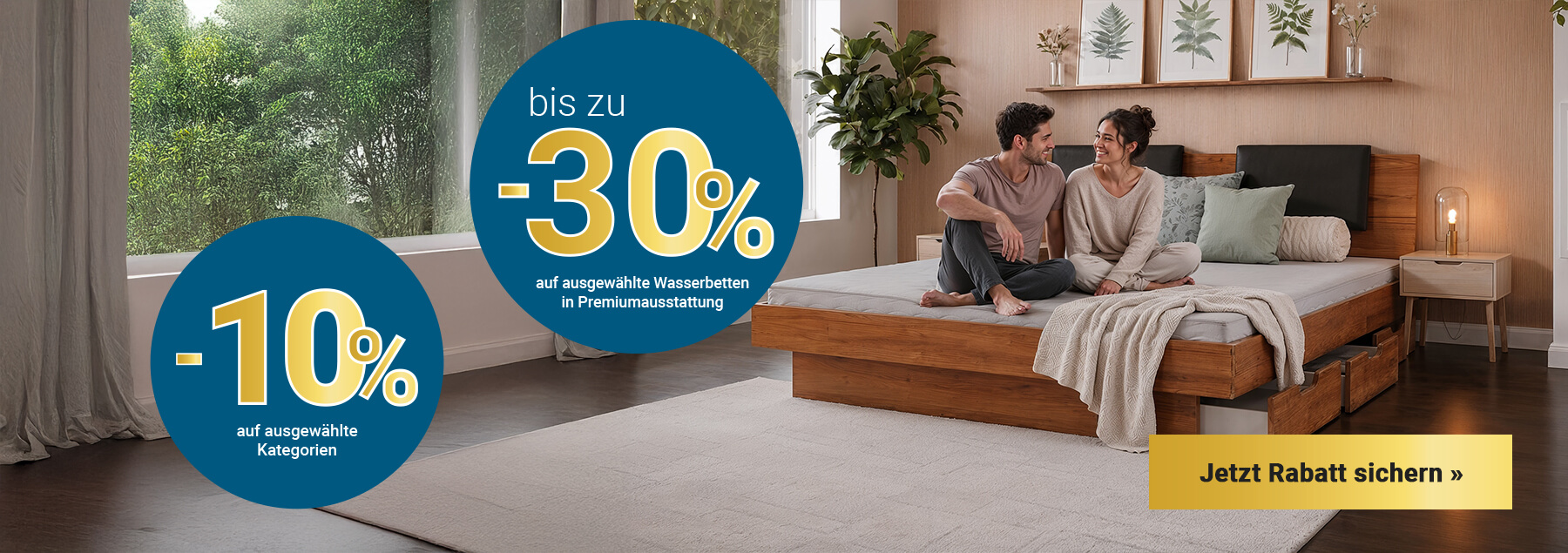 Bis 30% Rabatt auf Wasserbetten