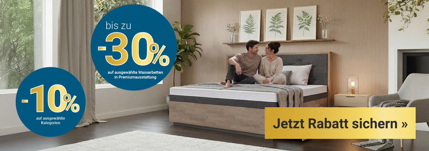 Bis 30% Rabatt auf Wasserbetten