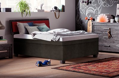 Solo Wasserbett mit Podest in Boxspring-Optik