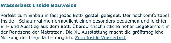 Inside Wasserbetten