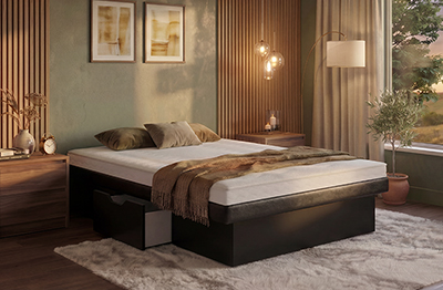 Solo Wasserbett Split mit Schubladenpodest