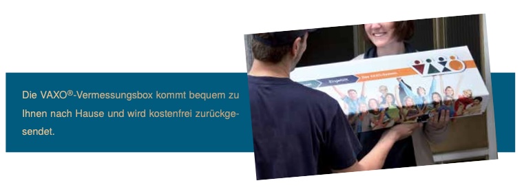 Die VAXO Box kommt zu Ihnen nach Hause