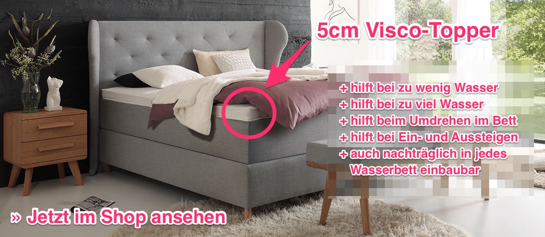 Visco Topper f�r Ausgleich der Wasserbett F�llmenge Abbildung 1