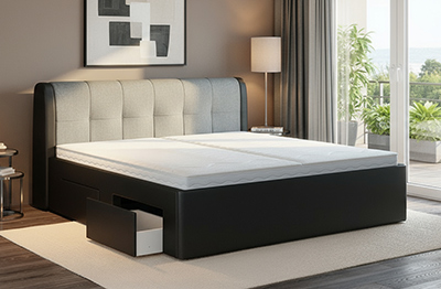 Wasserbett komplett mit Polsterbett