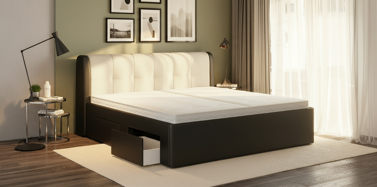 Wasserbett Berlin mit Schubladen