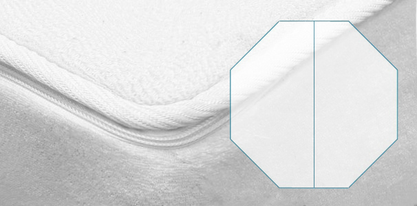 Wasserbett-Bezug 8-eckig Frottee Abbildung 1