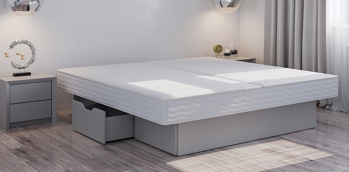 Dual Wasserbett Classic mit Dekor Schubladenpodest Abbildung 6