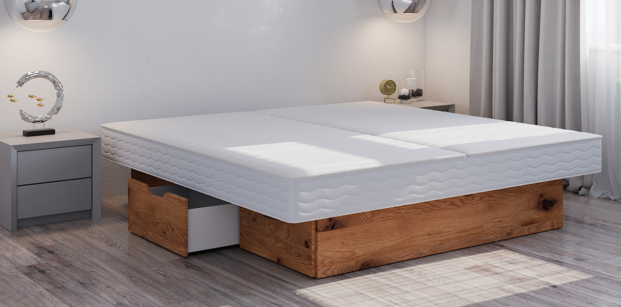 Dual Wasserbett Classic mit Dekor Schubladenpodest Abbildung 5