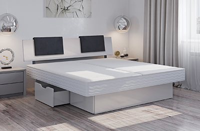 Classic oder Split-Wasserbett Orva mit Schubladen