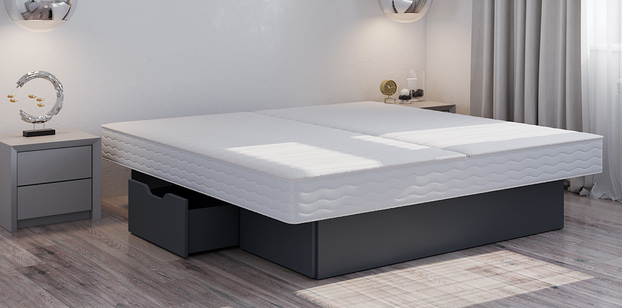 Dual Wasserbett Classic mit Dekor Schubladenpodest Abbildung 4