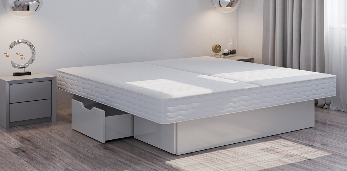 Dual Wasserbett Classic mit Dekor Schubladenpodest Abbildung 1