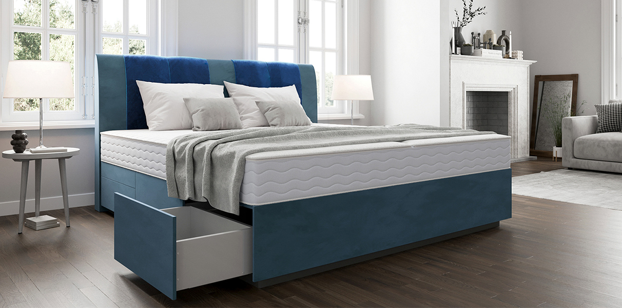 Boxspring-Wasserbett Pamplona mit Schubladen Abbildung 1