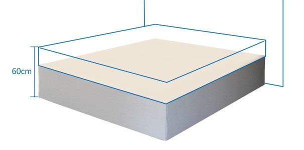Wasserbett Podest in Boxspring-Optik (hoch) Abbildung 1