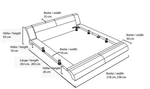 Chicago Wasserbetten Abmessungen