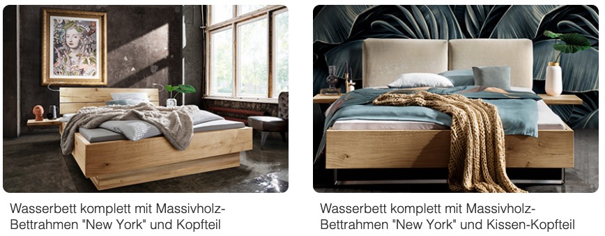 Wasserbetten mit Bettrahmen von Aqua Comfort