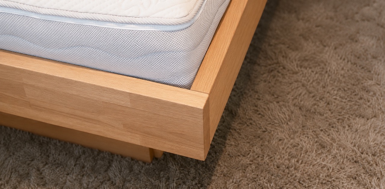 Wasserbett Domenique komplett mit Buche Massivholz-Bettrahmen un