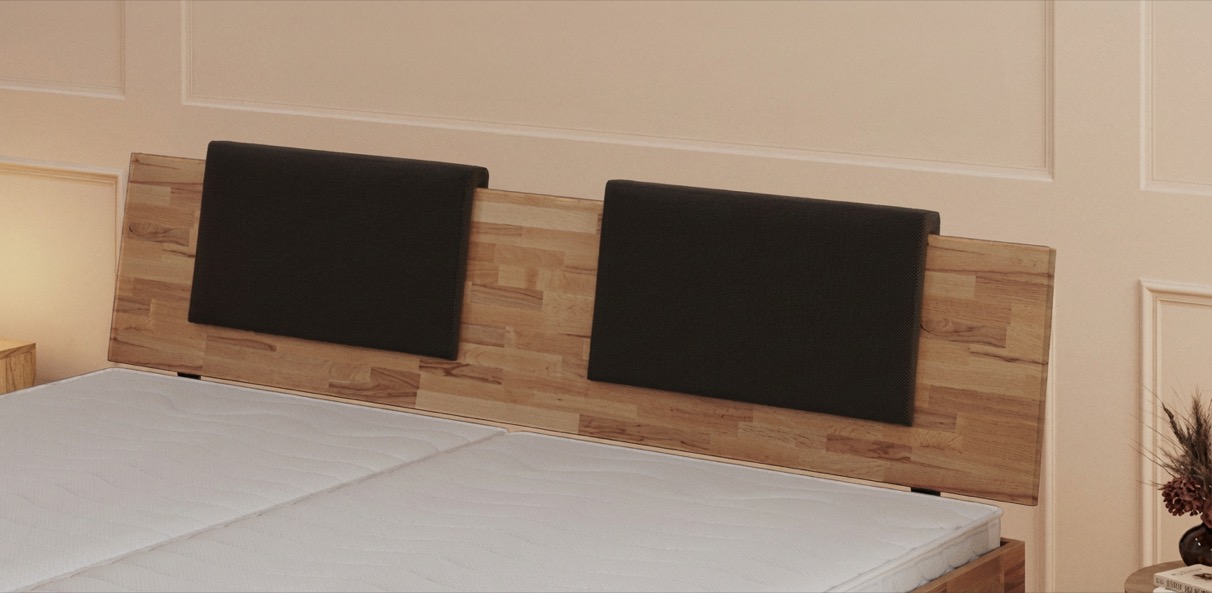 Massivholz Wasserbett mit Schubladenpodest Woodline Varus