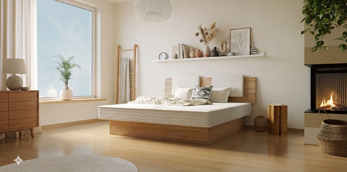 Classic oder Split Wasserbett komplett mit Massivholz-Kopfteil Abbildung 1