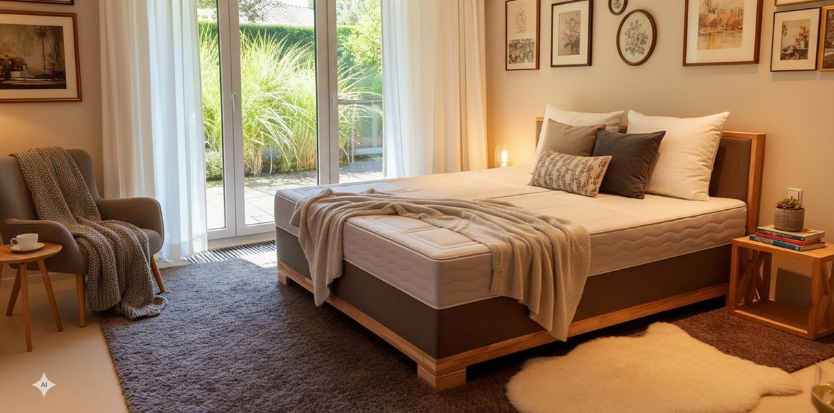 Wasserbett Alpin mit Massivholzumrandung in Boxspring-Optik Abbildung 2